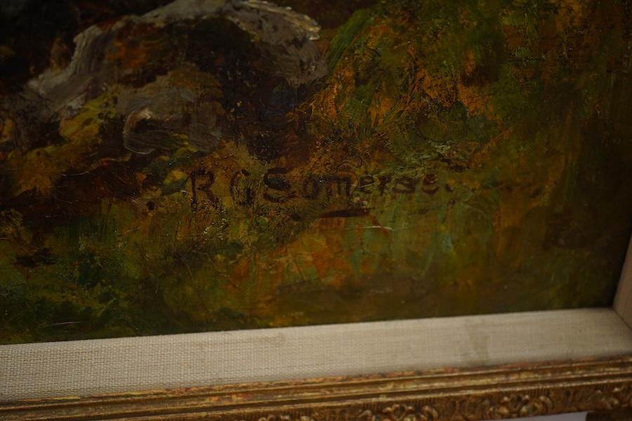 Richard Somerset (1848-1928), River landscape, signed, oil on canvas, 69 x 90cm